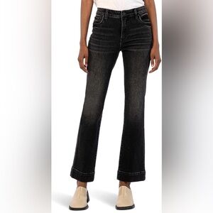 Kut from the Kloth Kelsey Fab Ab ankle flare black denim size 18